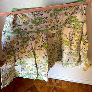 Green floral A line skirt perfect for spring time